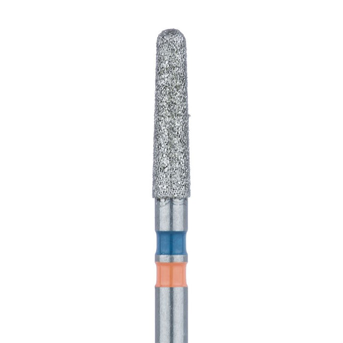 Zirconia Diamond Bur, Tapered Round End Cylinder, Medium, 1.8mm Ø, FG - Z850-018-FG - Avtec Dental