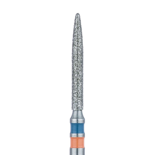 Zirconia Diamond Bur, Long Flame, Medium, 1.2mm Ø, FG - Z863-012-FG - Avtec Dental