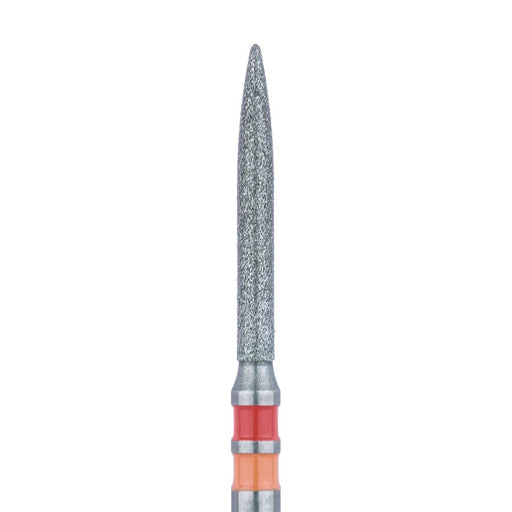 Zirconia Diamond Bur, Long Flame, Fine, 1.2mm Ø, FG - Z863F-012-FG - Avtec Dental