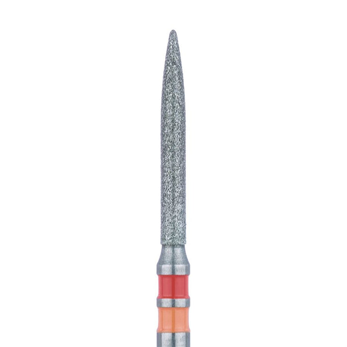 Zirconia Diamond Bur, Long Flame, Fine, 1.2mm Ø, FG - Z863F-012-FG - Avtec Dental