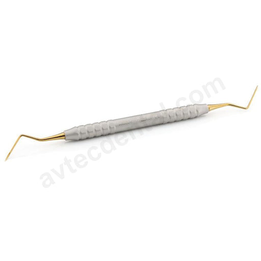Heidbrink Root Tip Pick, DE, Thin Gold Titanium,  Tru-Grip® Handle - Avtec Dental