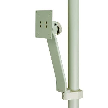 Monitor Support, Vertical Post Mounted, White - DCI 4920 - Avtec Dental