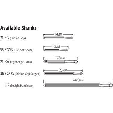 Round-End Taper Carbide Burs - Avtec Dental